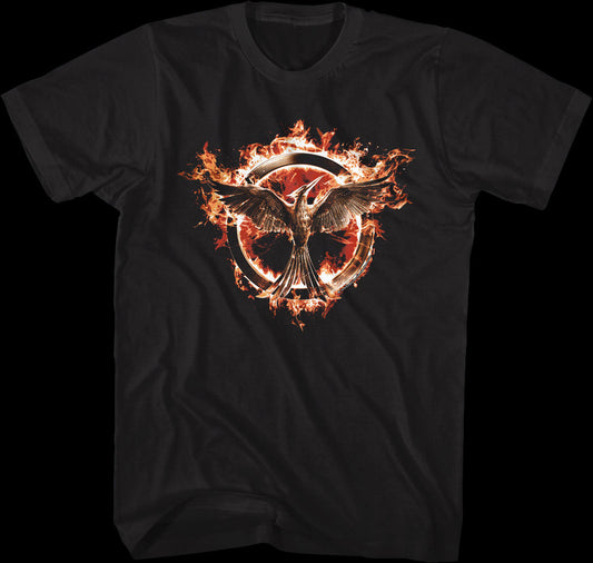 Flaming Mockingjay Hunger Games T-Shirt