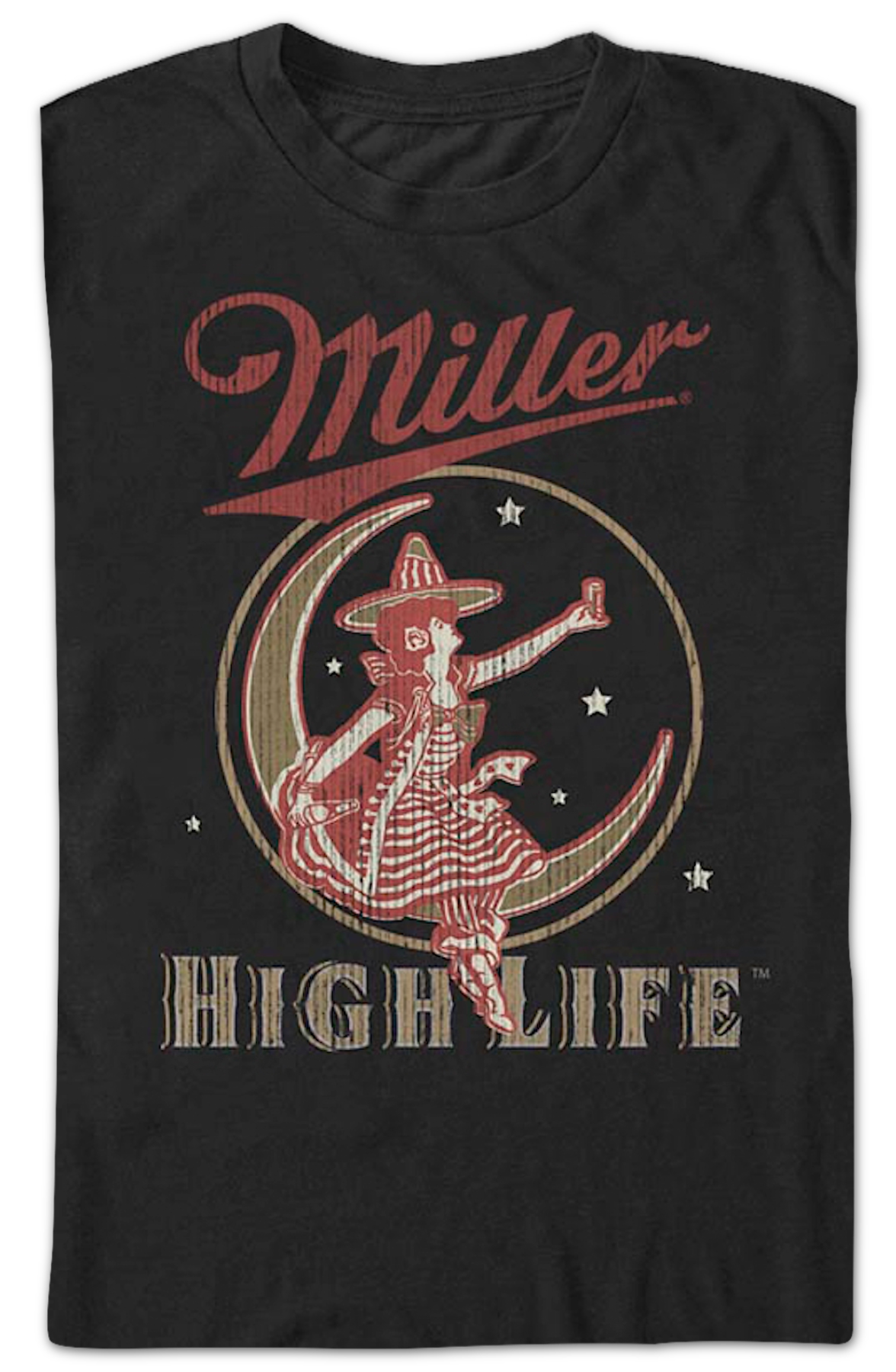 Girl In The Moon Miller High Life T-Shirt