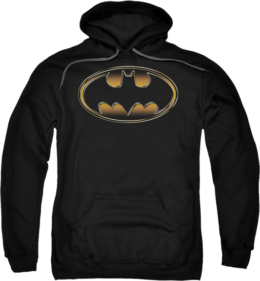 Gold and Black Logo Batman Hoodie