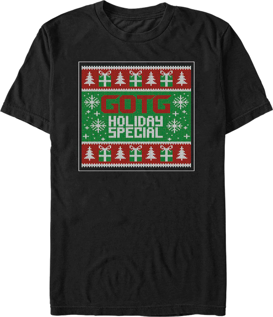 GOTG Holiday Special Faux Ugly Sweater Marvel Comics T-Shirt