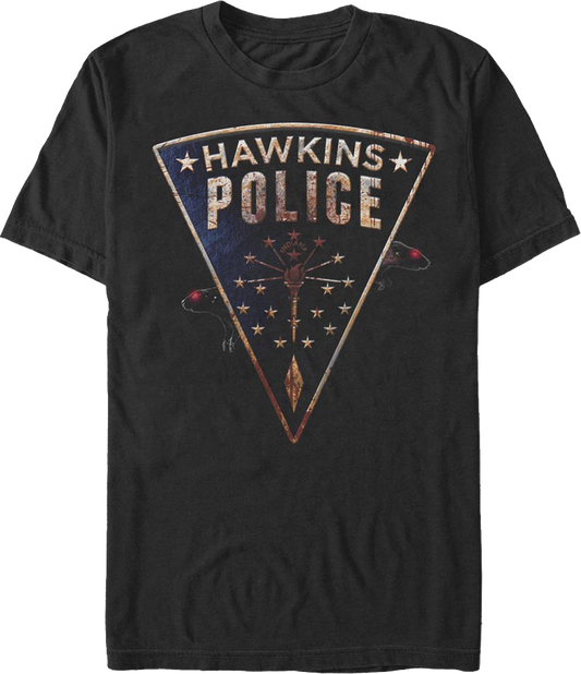 Hawkins Police Rats Patch Stranger Things T-Shirt