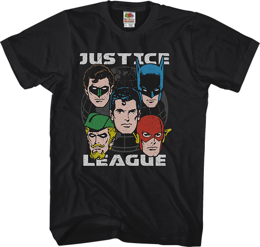 Heads of Justice League DC Comics T-Shirt