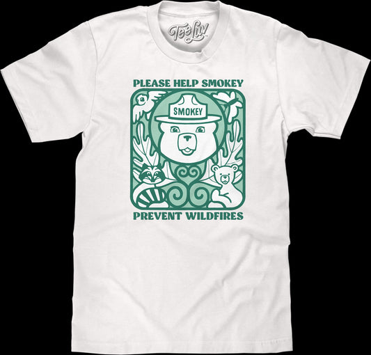 Help Prevent Wildfires Smokey Bear T-Shirt