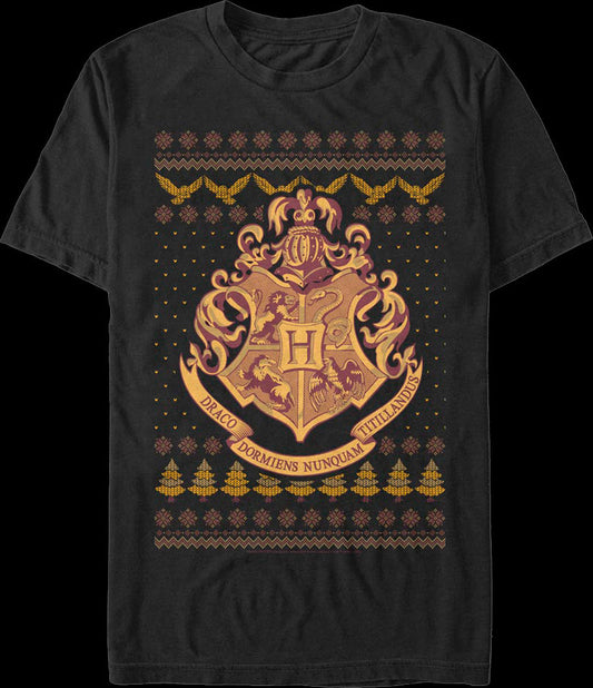 Hogwarts Faux Ugly Christmas Sweater Harry Potter T-Shirt