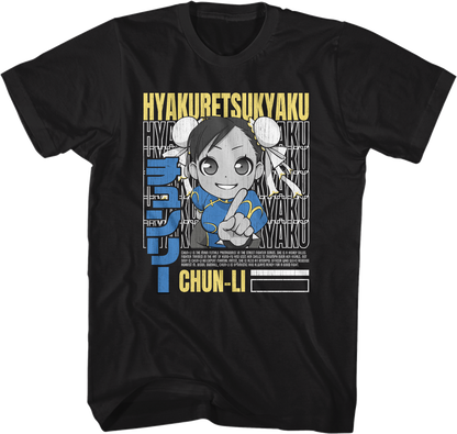 Hyakuretsukyaku Chun-Li Street Fighter T-Shirt