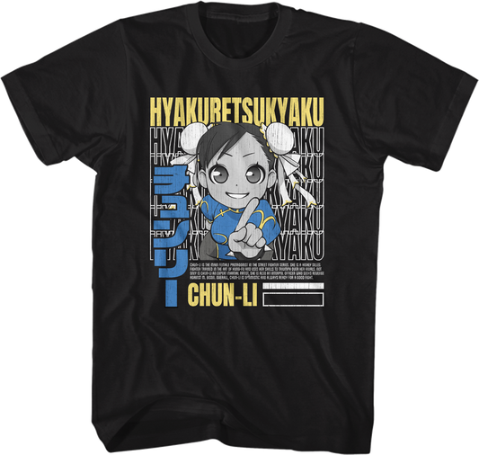 Hyakuretsukyaku Chun-Li Street Fighter T-Shirt