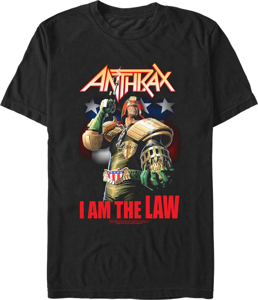 I Am The Law Judge Dredd Anthrax T-Shirt