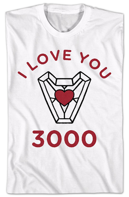 I Love You 3000 Iron Man Heart Marvel Comics T-Shirt