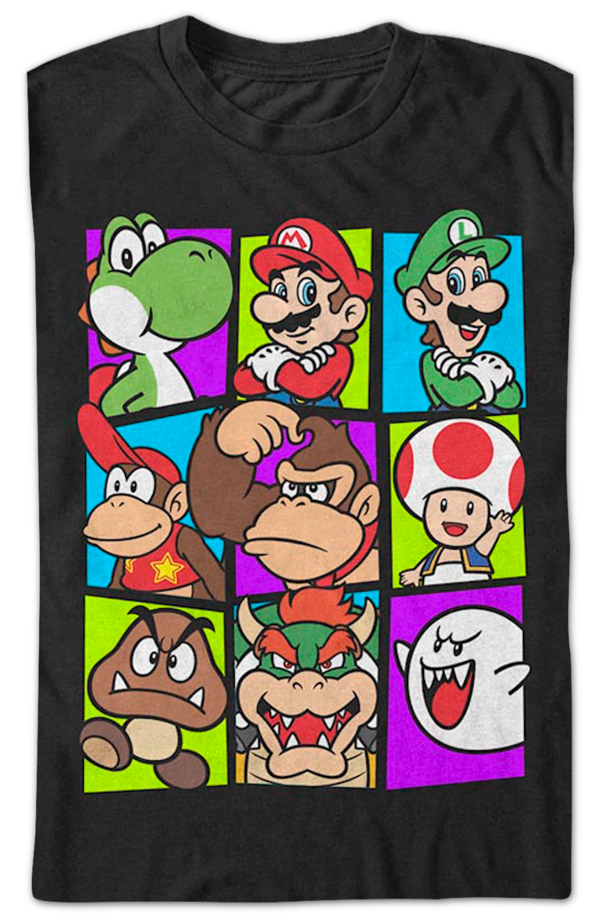 Iconic Character Blocks Super Mario Bros. T-Shirt