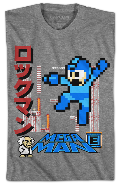 Japanese Collage Mega Man T-Shirt