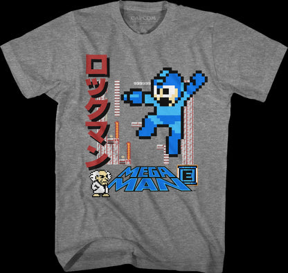 Japanese Collage Mega Man T-Shirt