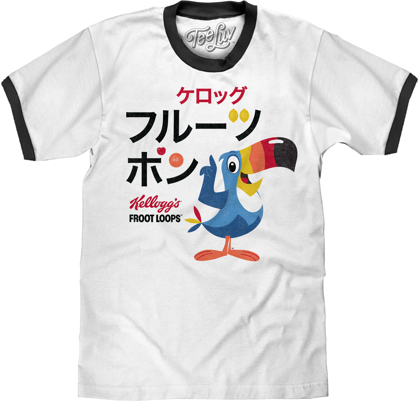 Japanese Text Froot Loops Ringer Shirt