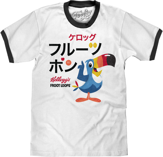Japanese Text Froot Loops Ringer Shirt