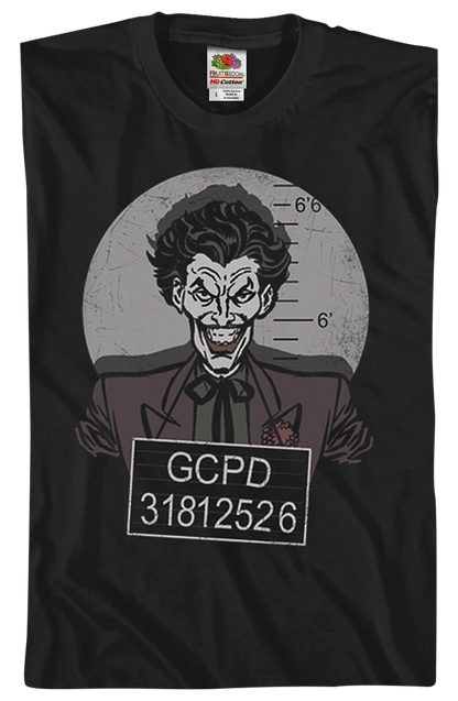 Joker Mug Shot Batman T-Shirt