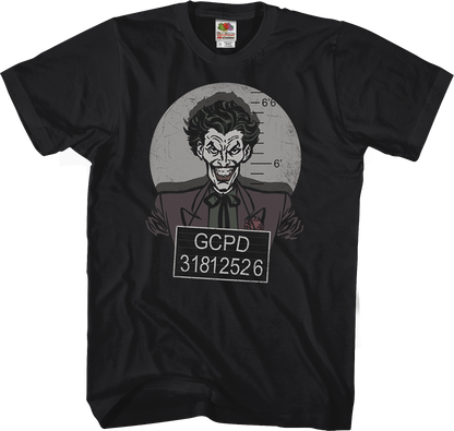 Joker Mug Shot Batman T-Shirt