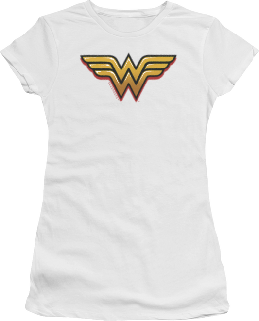 Ladies Airbrush Wonder Woman Logo DC Comics Shirt