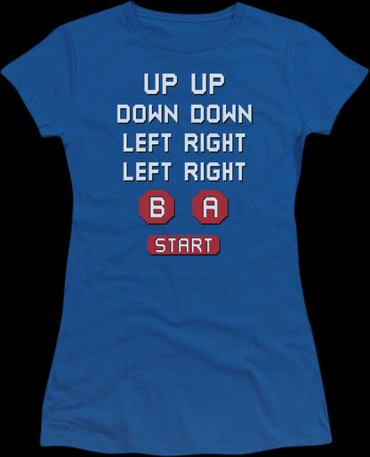 Ladies Contra Cheat Code 30 Lives Shirt