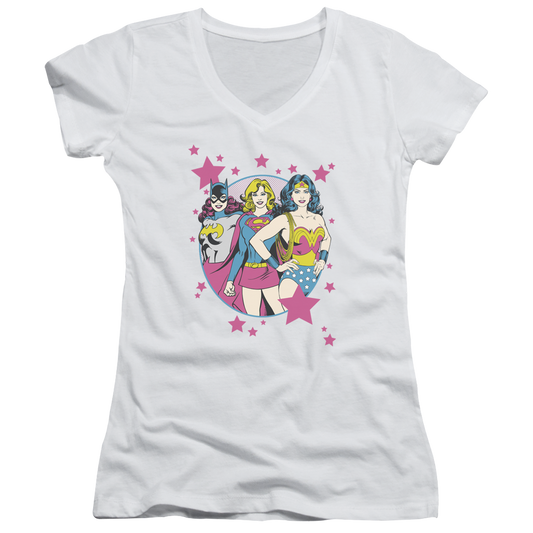 Junior Heroines of DC Comics V-Neck Shirt