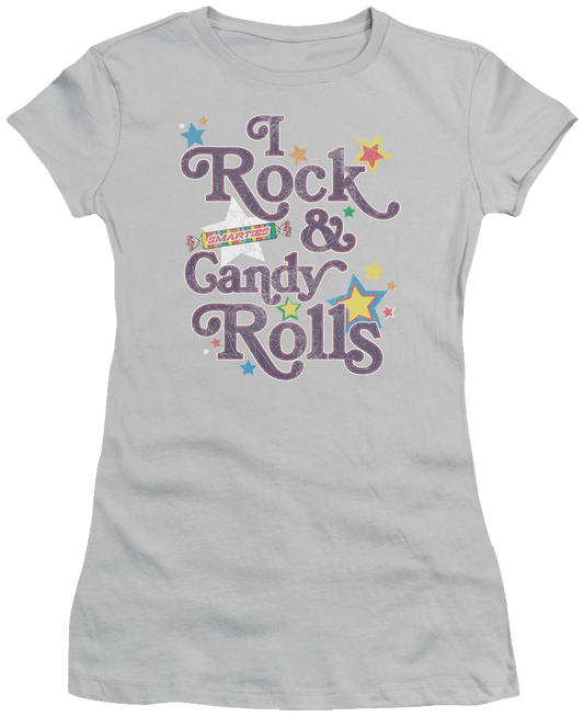 Ladies I Rock and Candy Rolls Smarties Shirt