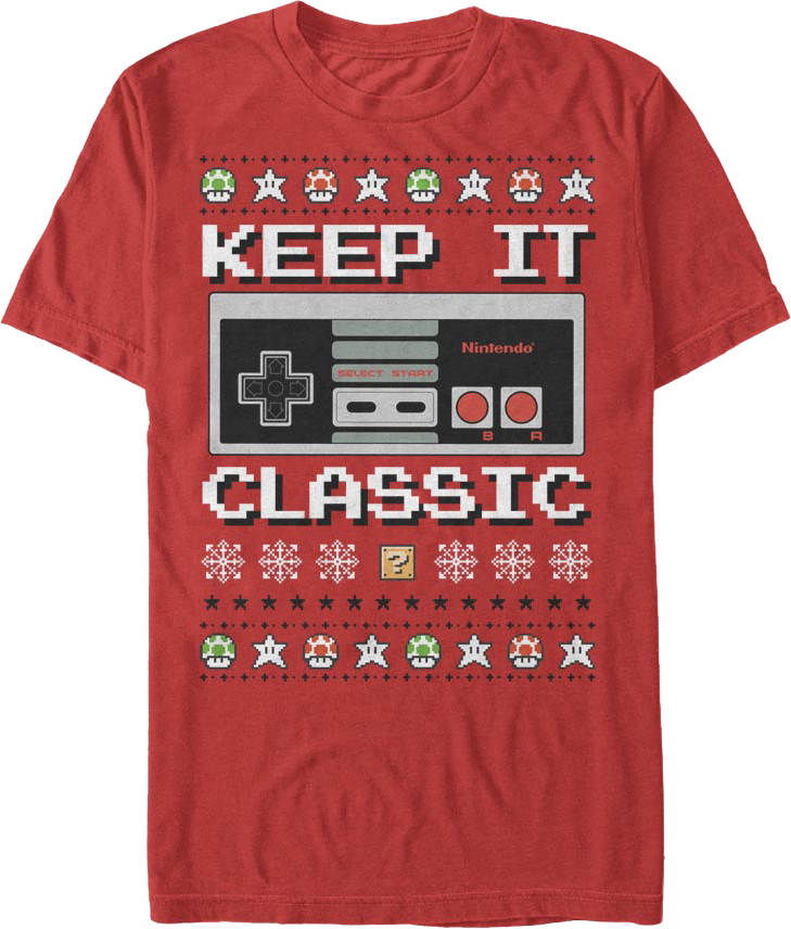 Keep It Classic Nintendo Christmas T-Shirt