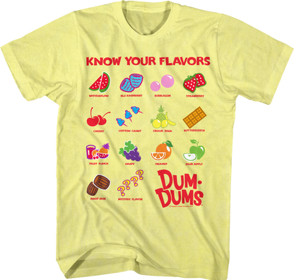 Know Your Flavors Dum-Dums T-Shirt