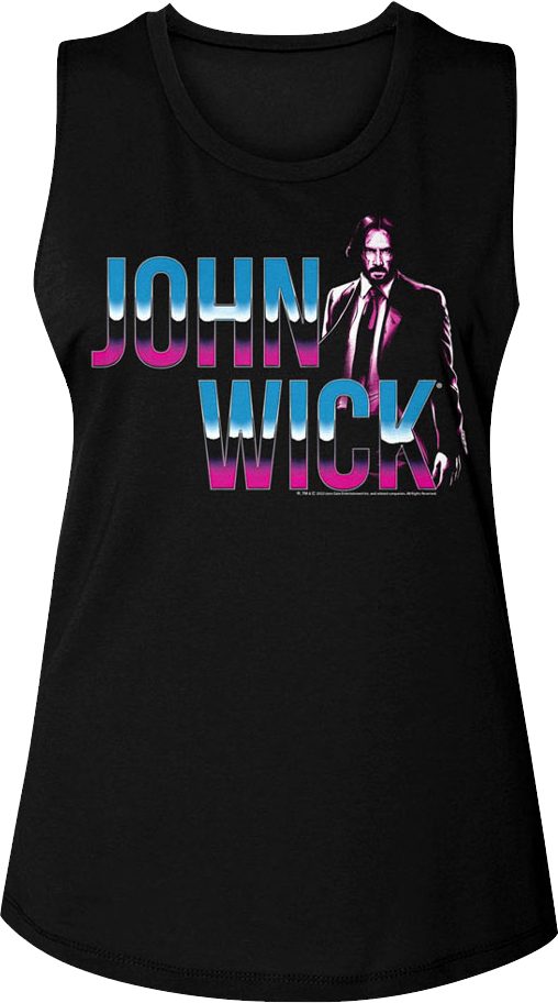 Ladies Retro John Wick Muscle Tank Top