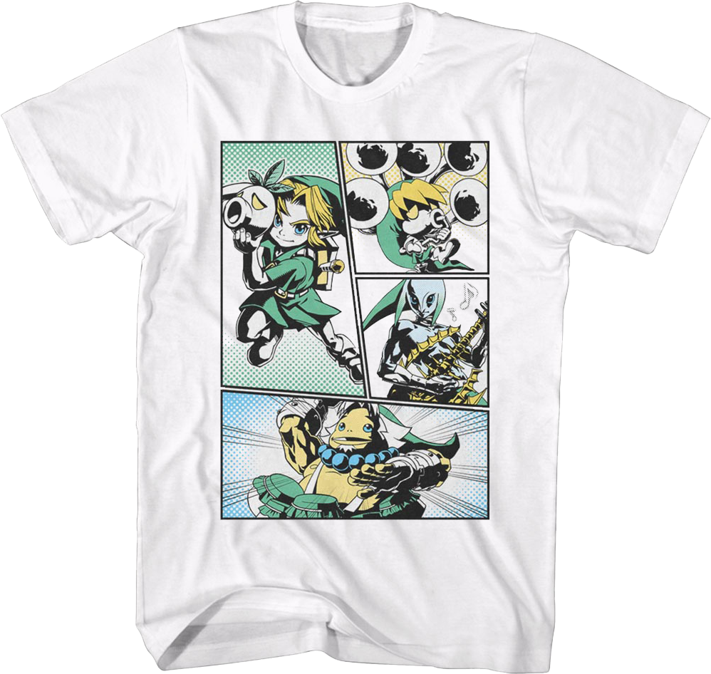 Legend of Zelda Comic Panels Nintendo T-Shirt