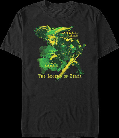 Link Action Pose Legend of Zelda Nintendo T-Shirt