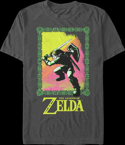 Link Hylian Action Pose Legend of Zelda Nintendo T-Shirt