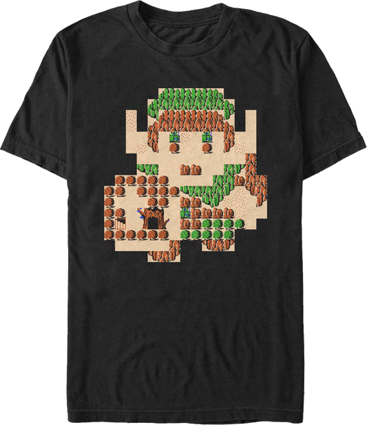 Link Overworld Map Legend of Zelda T-Shirt