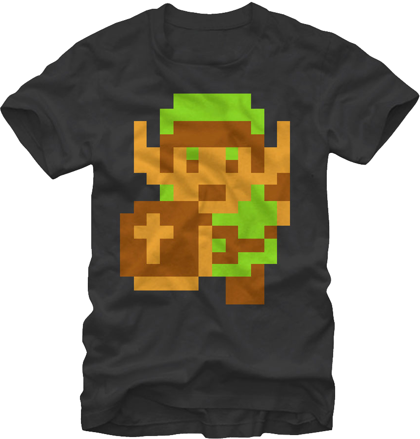 Link Pixels Legend of Zelda T-Shirt