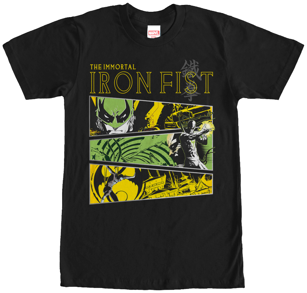 Marvel Comics Collage Iron Fist T-Shirt