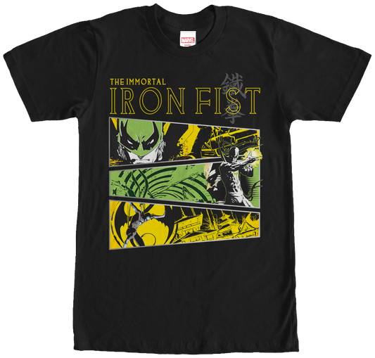 Marvel Comics Collage Iron Fist T-Shirt