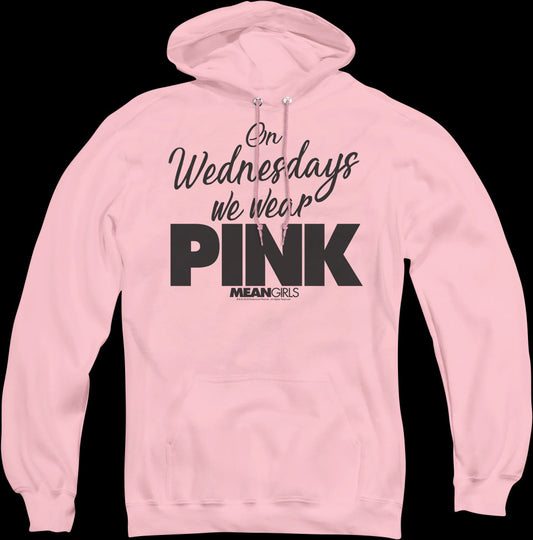 Mean Girls On Wednesdays We Wear Pink Hoodie