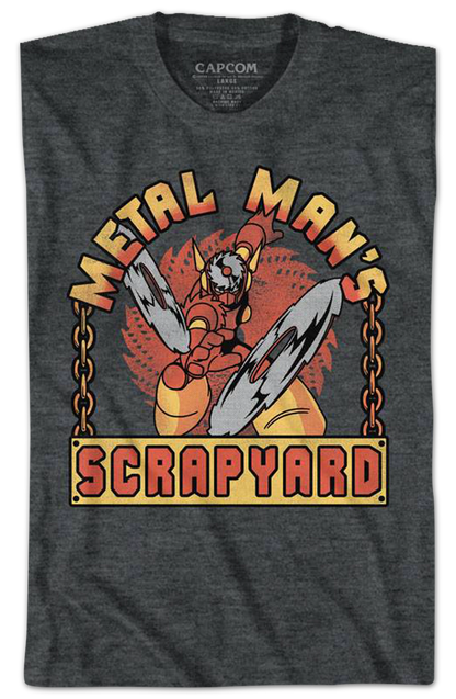 Metal Man's Scrapyard Mega Man T-Shirt