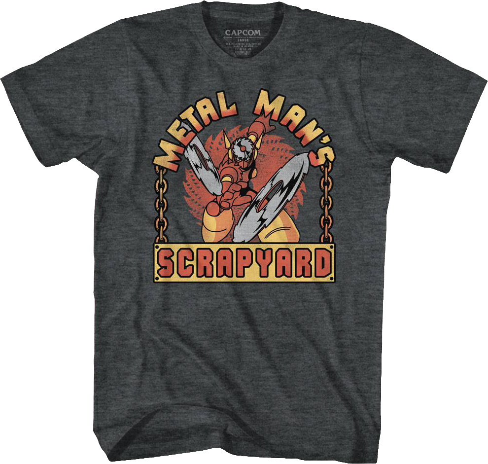 Metal Man's Scrapyard Mega Man T-Shirt