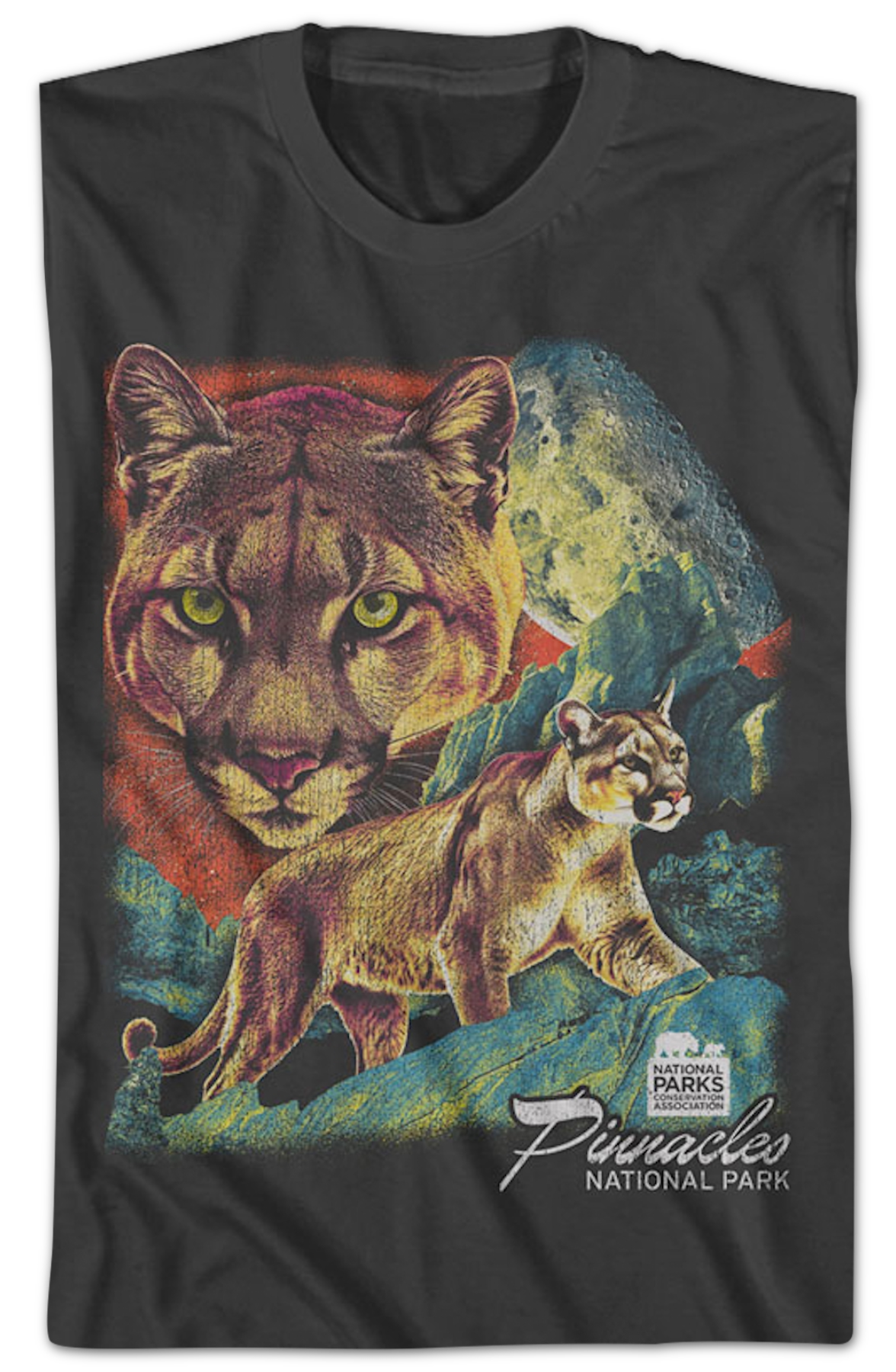 Mountain Lion Collage Pinnacles National Park T-Shirt