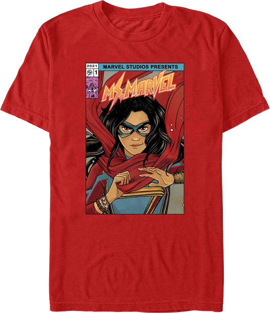 Ms. Marvel Comic Book Cover Marvel Comics T-Shirt