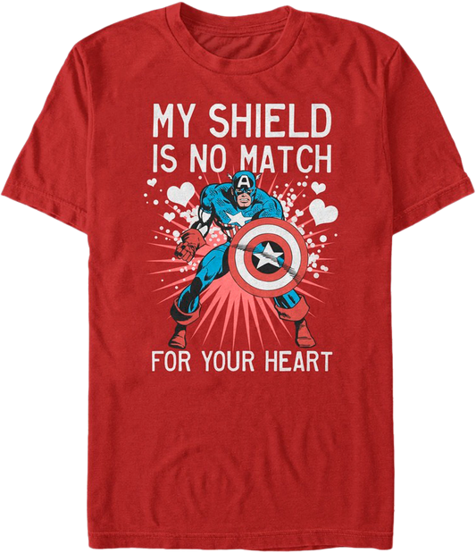 My Shield Is No Match For Your Heart Captain America T-Shirt