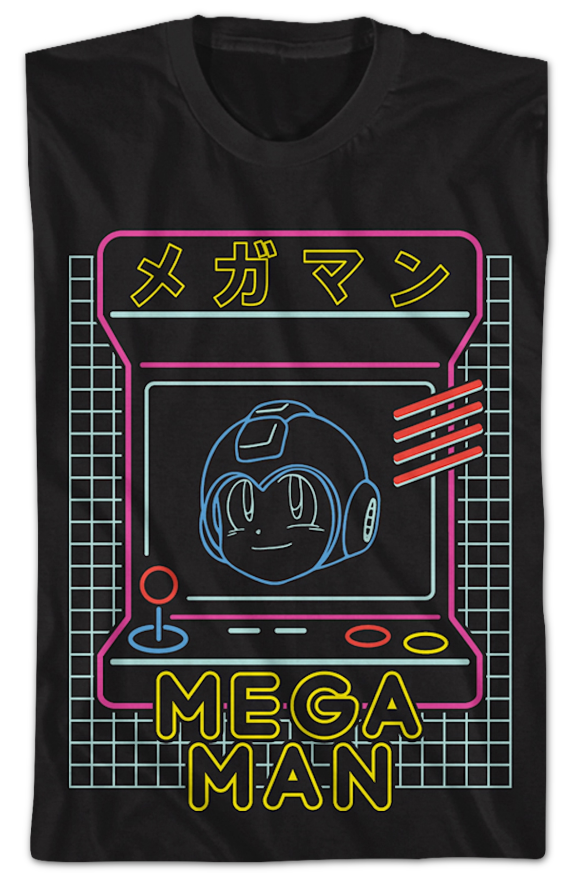 Neon Arcade Game Mega Man T-Shirt