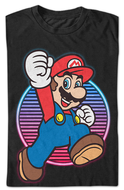 Neon Jump Super Mario T-Shirt