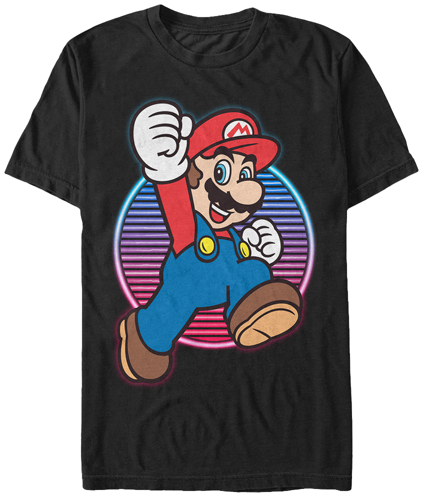 Neon Jump Super Mario T-Shirt