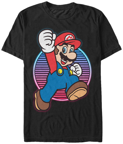 Neon Jump Super Mario T-Shirt