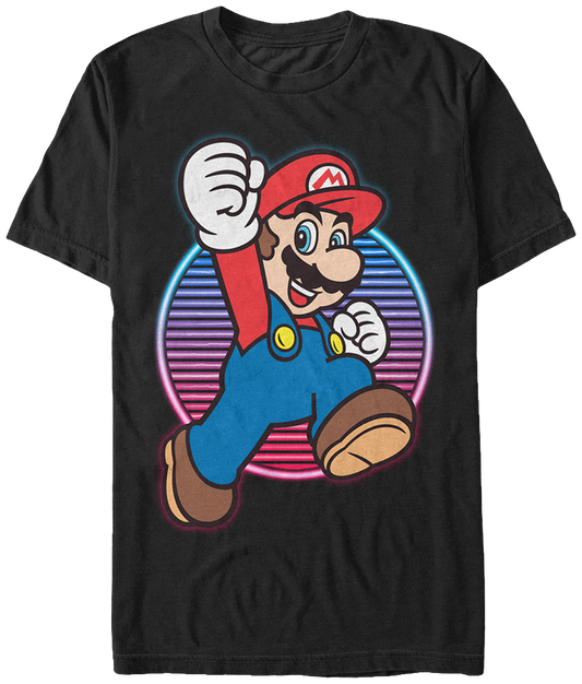 Neon Jump Super Mario T-Shirt