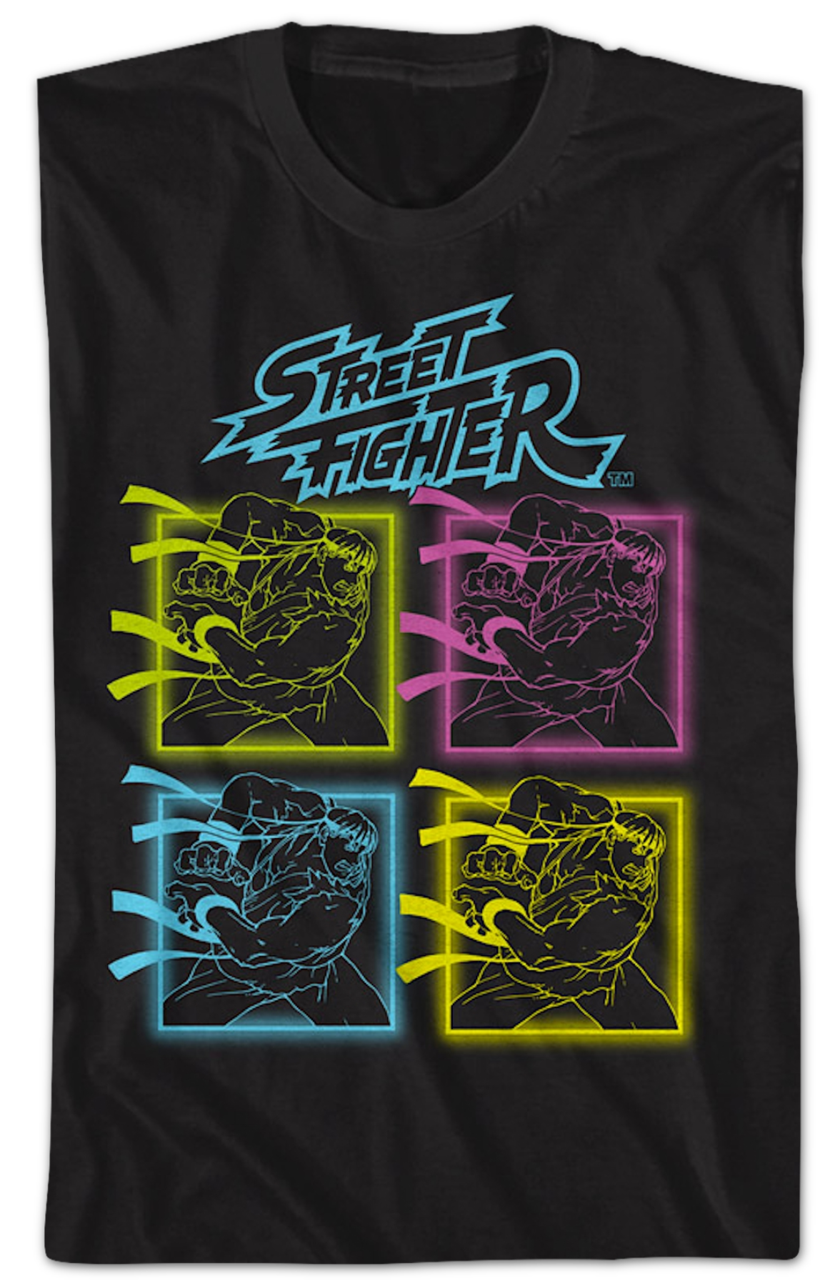 Neon Ryu Hadoken Street Fighter T-Shirt