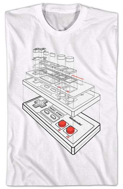 NES Controller Schematic Nintendo T-Shirt