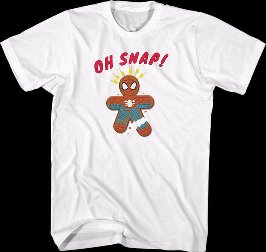 Oh Snap Gingerbread Spider-Man Marvel Comics T-Shirt