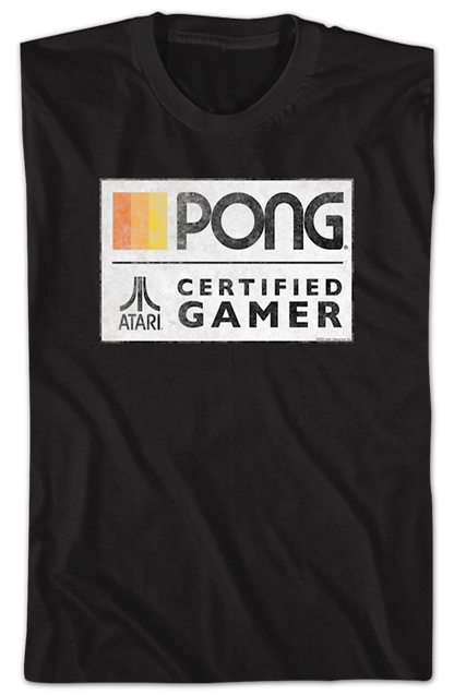 Pong Certified Gamer Atari T-Shirt