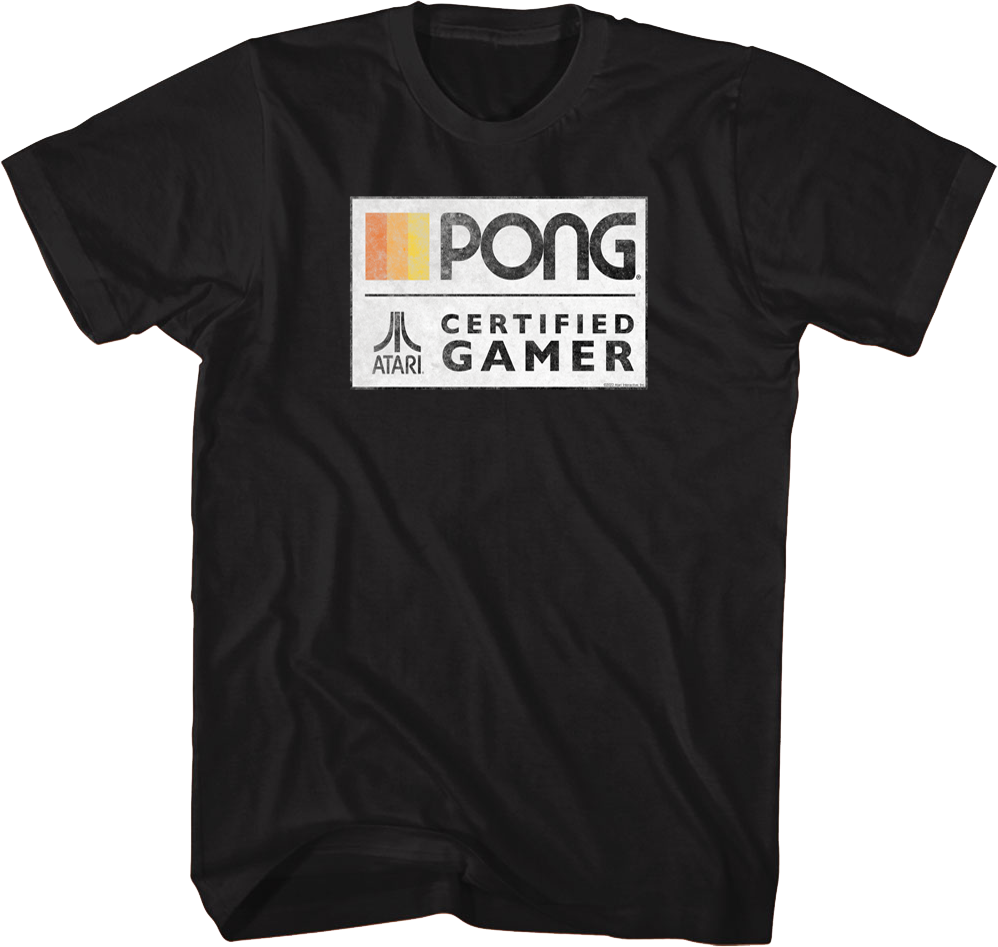 Pong Certified Gamer Atari T-Shirt