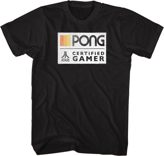 Pong Certified Gamer Atari T-Shirt